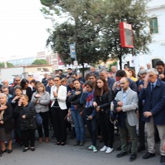 Intitolazione giardini di piazza Europa alla vittime dell'incidente ferroviario del 12 luglio 2016.