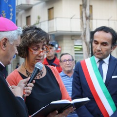Intitolazione giardini di piazza Europa alla vittime dell'incidente ferroviario del 12 luglio 2016.