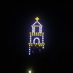 Spettacolo droni luminosi