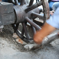 Spostamento del carro Trionfale dal Lamione