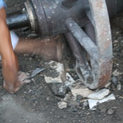 Spostamento del carro Trionfale dal Lamione