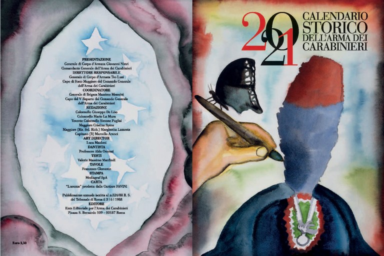 Il calendario storico 2021 dell'Arma dei Carabinieri