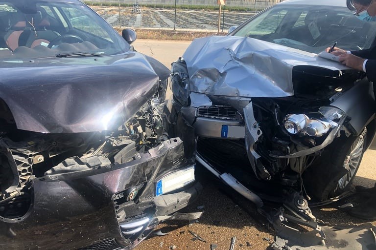 L'incidente stradale avvenuto sulla strada provinciale 107