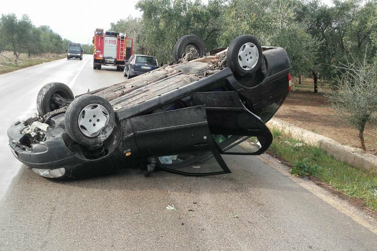 L'incidente stradale avvenuto sulla strada provinciale 107