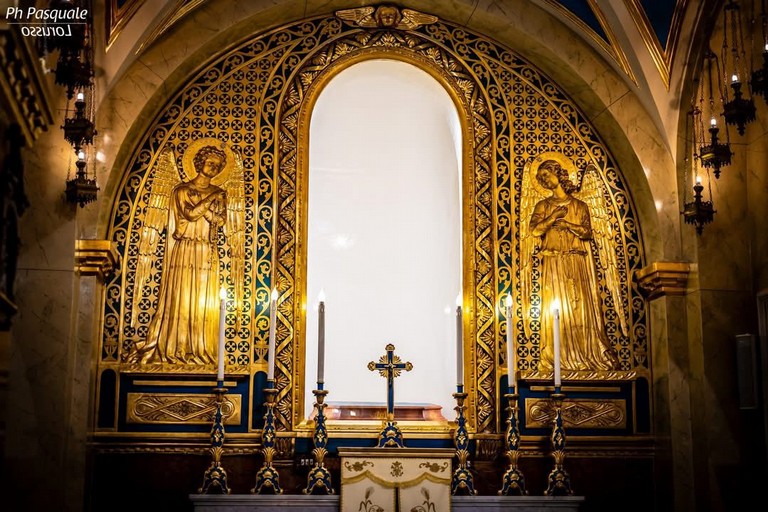 Dossale ligneo dorato restaurato. <span>Foto Pasquale Lorusso </span>