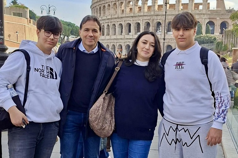 De Chirico con la sua famiglia