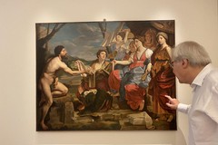 Sgarbi in visita alla Pinacoteca "De Napoli"