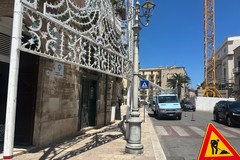 Iniziato a Terlizzi l'allestimento delle luminarie per la Festa Maggiore