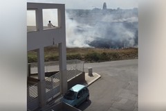 A fuoco le sterpaglie tra Via Pisciniello e Viale dei Lilium