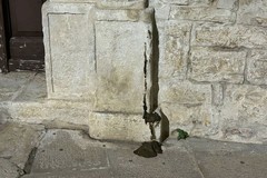 Inciviltà a Terlizzi, feci e urina al portale di Anseramo da Trani