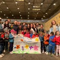 Bimbe e bimbi dell'asilo al Mercato dei Fiori di Terlizzi