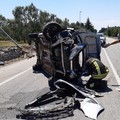 Incidente sulla Terlizzi-Molfetta, auto capovolte: due feriti