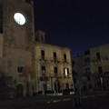 Piazza Cavour al buio nella serata del 15 giugno