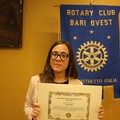 Carmen Rubini premiata dal Rotary Club Bari Ovest. FOTO.