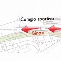 La strada retrostante il campo sportivo sarà allargata e illuminata