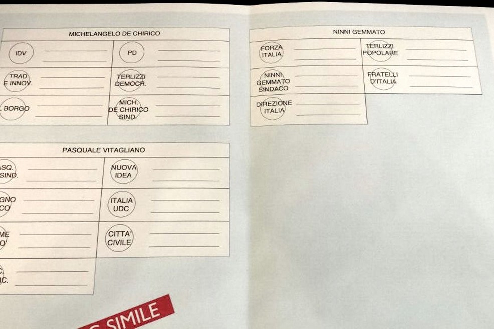 facsimile scheda voto