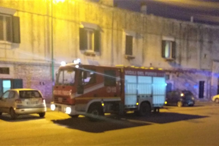 I Vigili del Fuoco sul posto