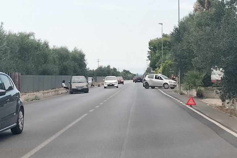 L'incidente stradale avvenuto sulla strada provinciale 112