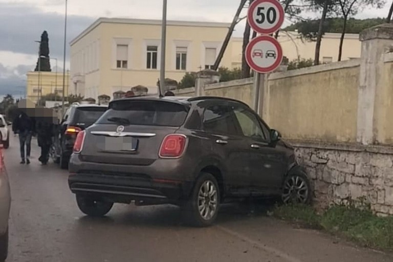 L'incidente stradale avvenuto sulla strada provinciale 112