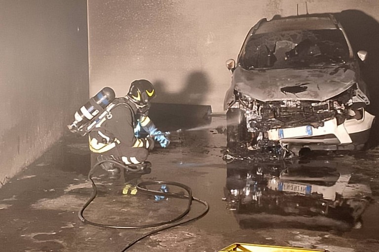 L'intervento dei Vigili del Fuoco