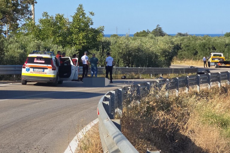L'incidente stradale avvenuto sulla strada provinciale 107
