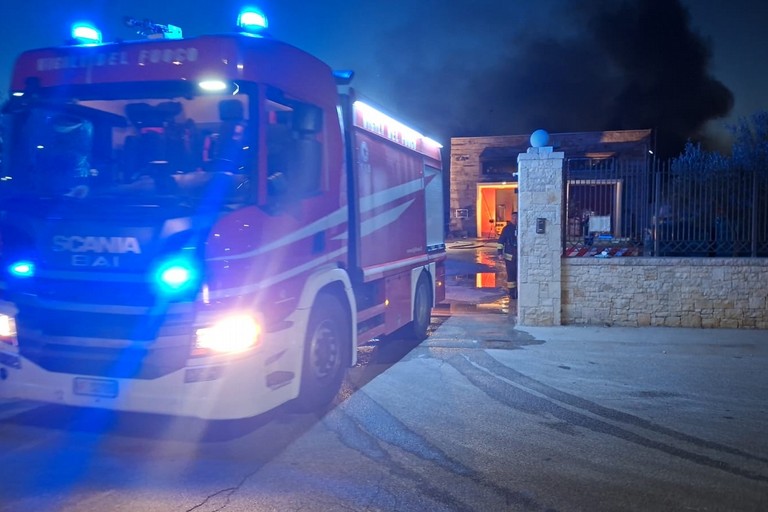 L'intervento dei Vigili del Fuoco