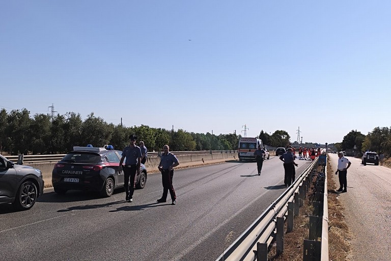L'incidente stradale avvenuto sulla strada provinciale 231