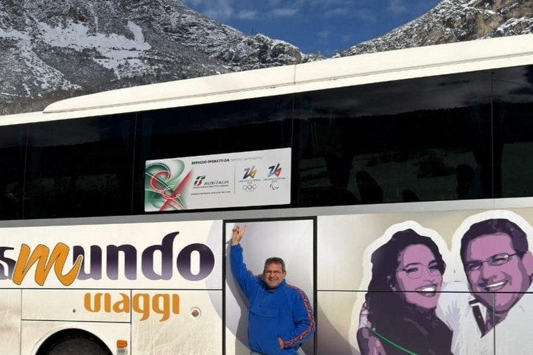 Nino Pellegrini autista alle Olimpiadi e alle Paralimpiadi di Milano Cortina