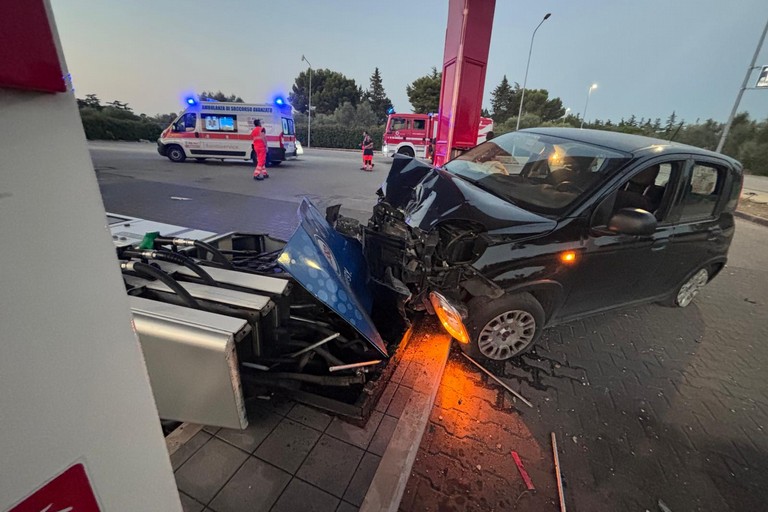 L'incidente stradale avvenuto sulla strada provinciale 112