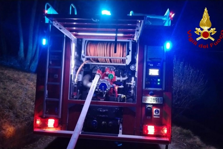 L'intervento dei Vigili del Fuoco