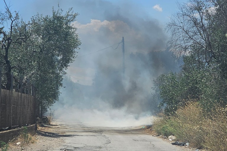 Incendio in Contrada Piscina La Corte