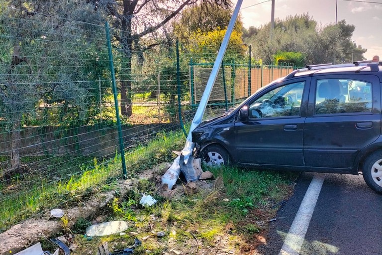 L'incidente stradale avvenuto sulla strada provinciale 112