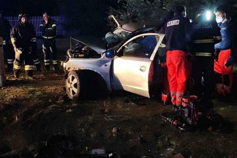 L'incidente stradale avvenuto sulla strada provinciale 231