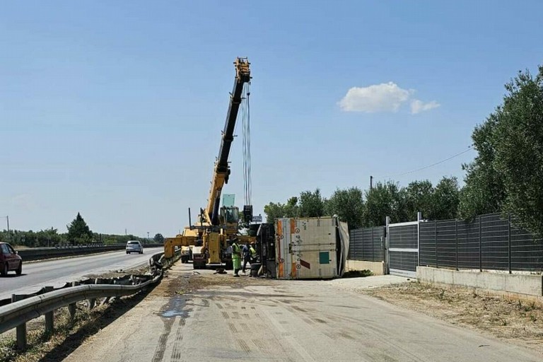 L'incidente stradale avvenuto sulla strada provinciale 231