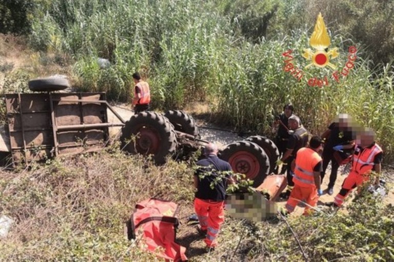 Incidente in campagna. <span>Foto VVFF</span>