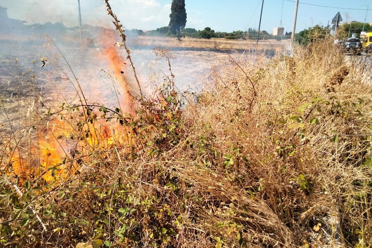 Principio di incendio in viale Del Lilium