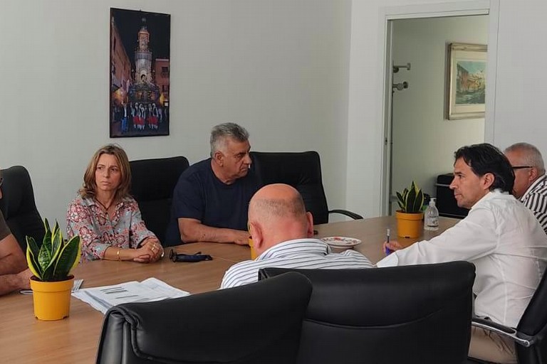 Tavolo dei lavori con Sindaco De Chirico